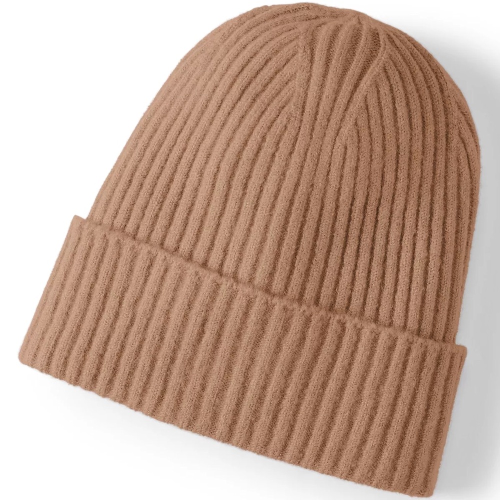 Lands’ End CashTouch Slouchy Winter Beanie (Honey Beige)